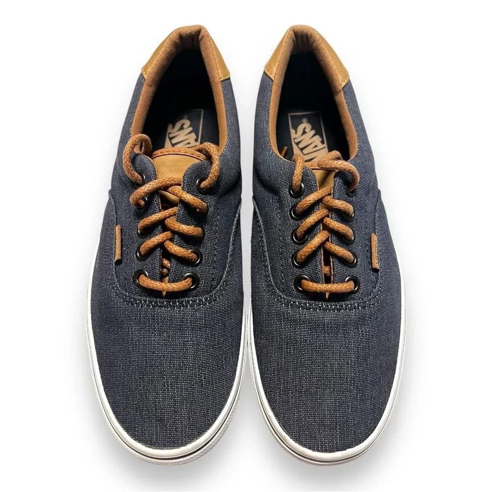 Vans Off The Wall Sneakers Denim Lace-Up Low Top Mens 7 Womens 8.5